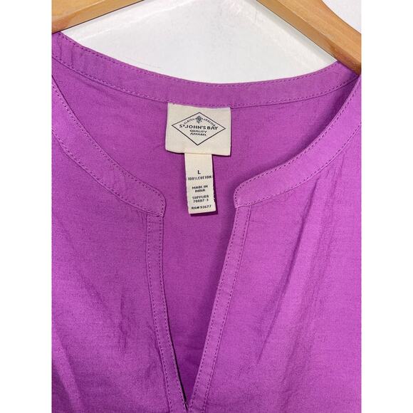 St. John’s Bay NWT Purple Casual Summer Dress Size:L MSRP: $44 Small Flaw - Picture 3 of 9